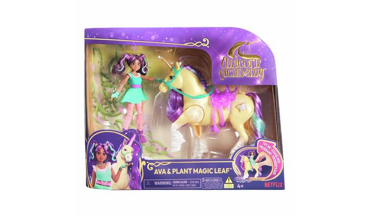 Unicorn Academy Ava and Plant Magic Leaf Doll Set