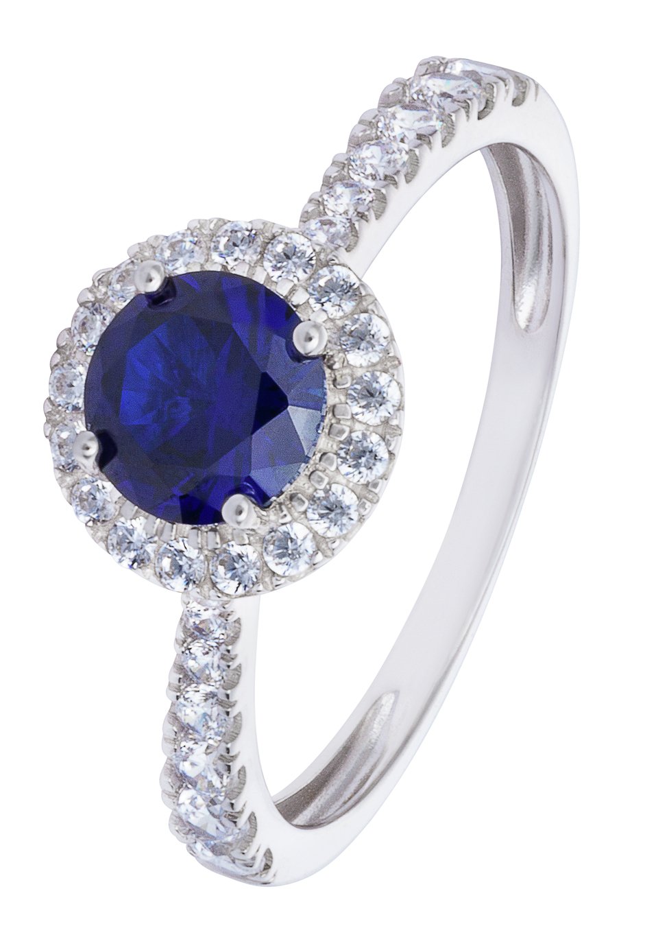 Revere 9ct White Gold Sapphire Colour Cubic Zirconia Ring -P Review