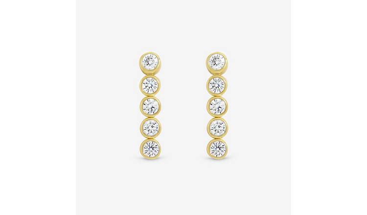 Jon Richard Crystal Cubic Zirconia Tennis Earrings