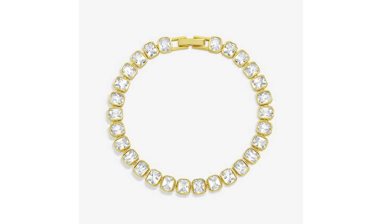 Jon Richard 18K Gold Plated and Crystal Tennis Bracelet