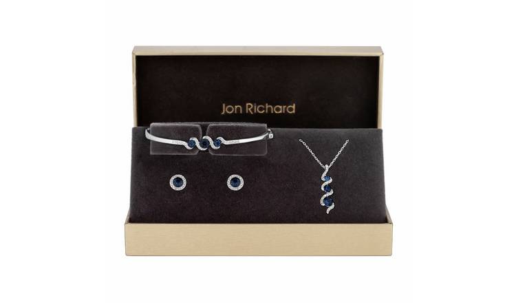 Jon Richard Crystal Twist Pendant Set