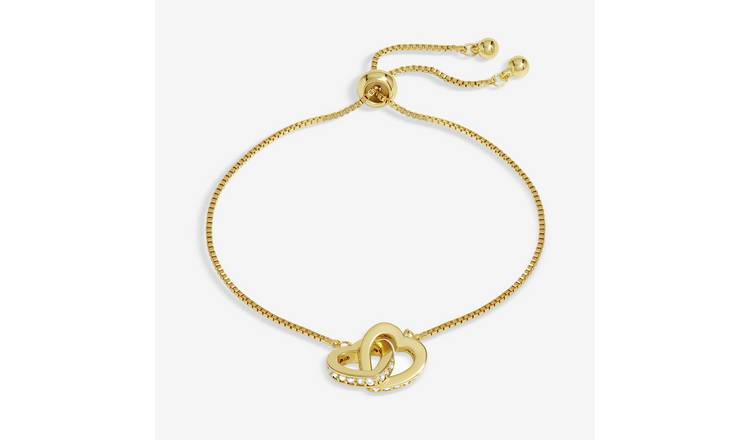 Jon Richard Cubic Zirconia Heart Toggle Bracelet