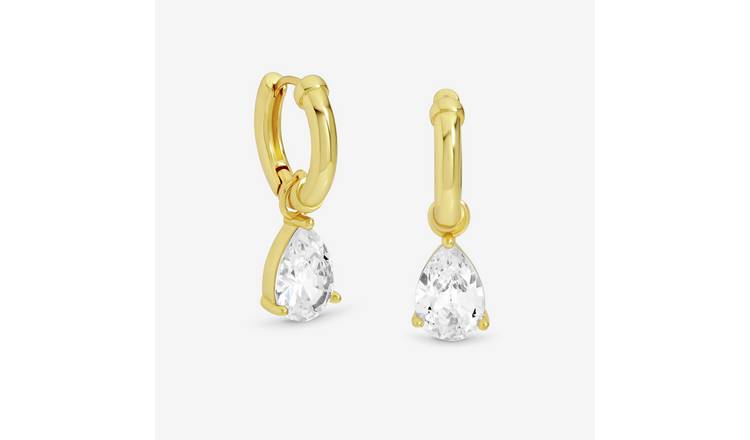Jon Richard Cubic Zirconia Peardrop Earrings