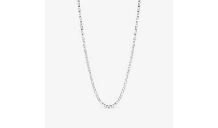 Jon Richard Silver Round Tennis Pendant Necklace