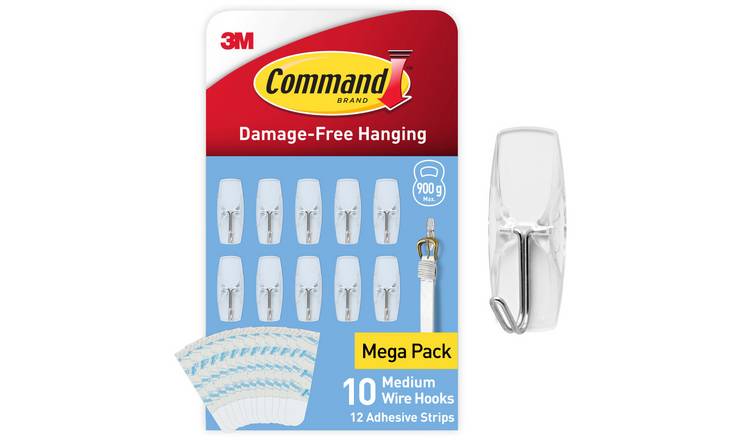 Command Clear Wire Toggle Hooks - Pack of 10