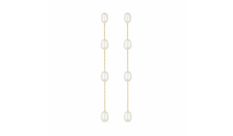 Jon Richard Gold Plated Freshwater Pearl Earrings