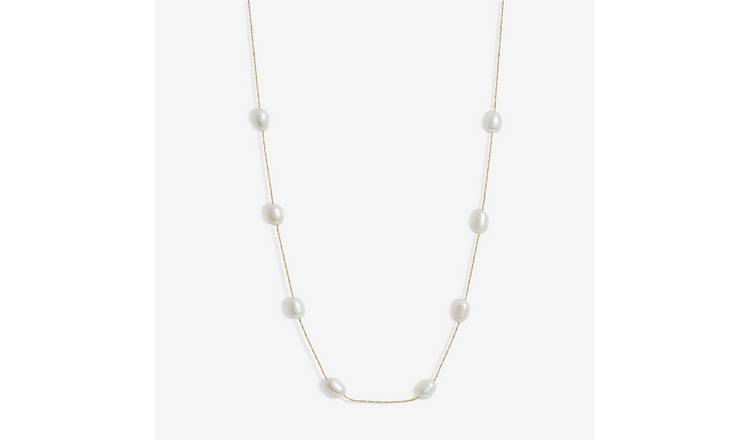 Jon Richard Yellow Fresh Water Pearl Pendant Necklace