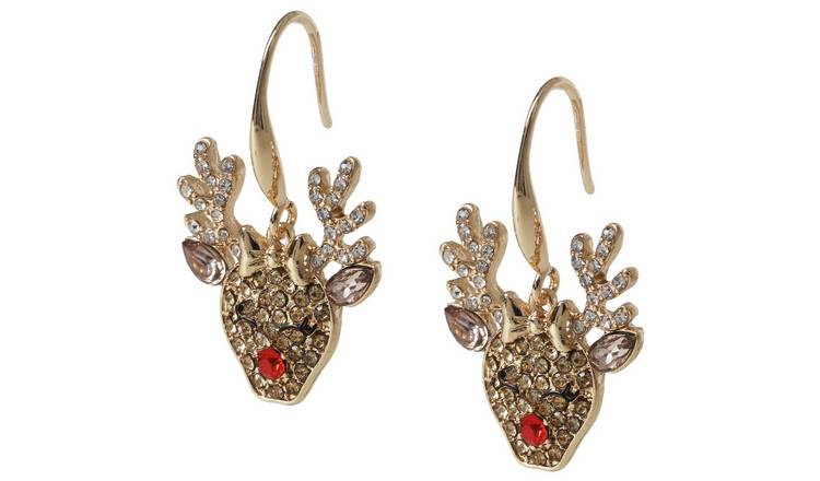 Liars & Lovers Gold Reindeer Drop Earrings