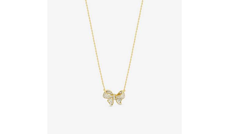 Jon Richard Gold Plate Bow Pendant Necklace