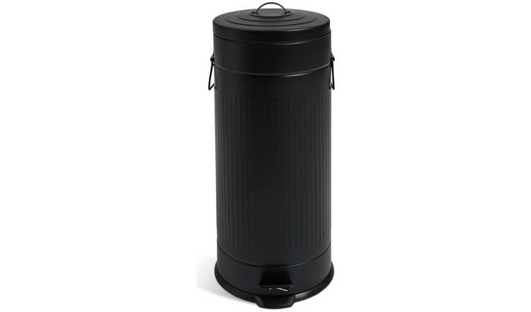 Habitat 30 Litre Vintage Style Kitchen Pedal Bin -Matt Black