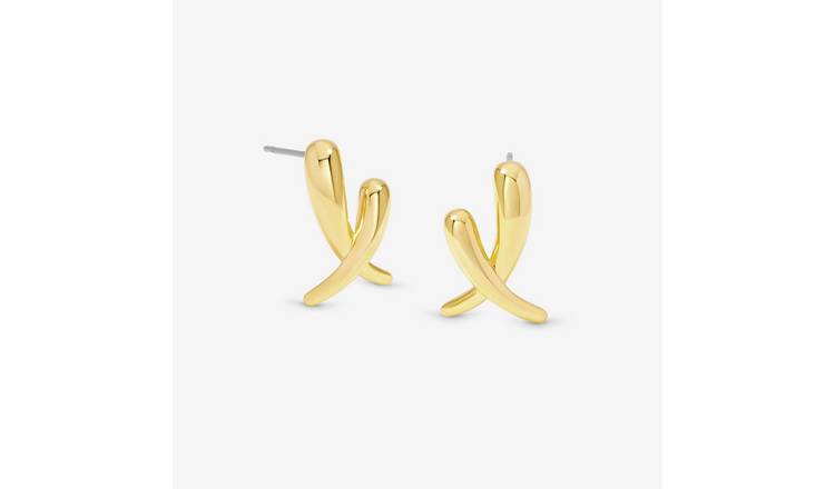 Jon Richard Gold Plated Kiss Stud Earrings