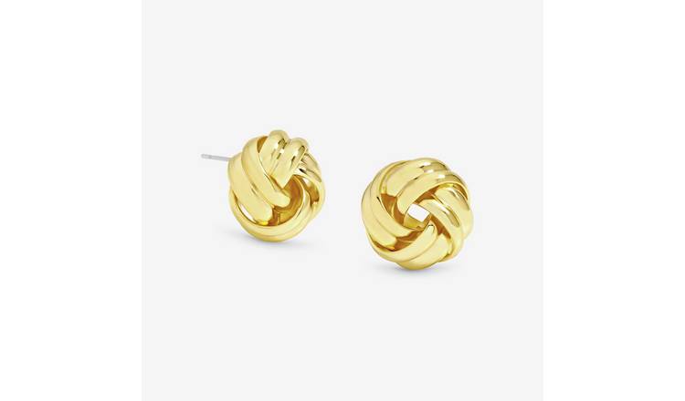 Jon Richard Gold Plated Knot Stud Earrings