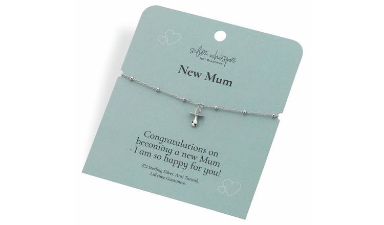 Hot Diamonds Sterling Silver New Mum Dummy Charm Bracelet