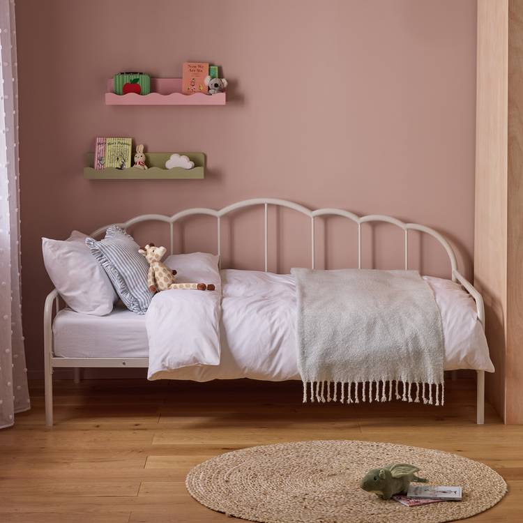 Habitat Petal Single Metal Day Bed Frame - White 0