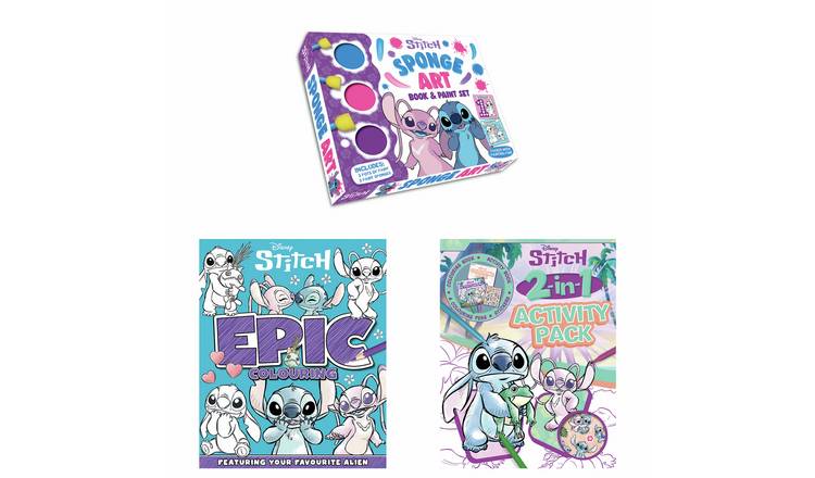 Disney Stitch Sponge Art Book and Paint Set