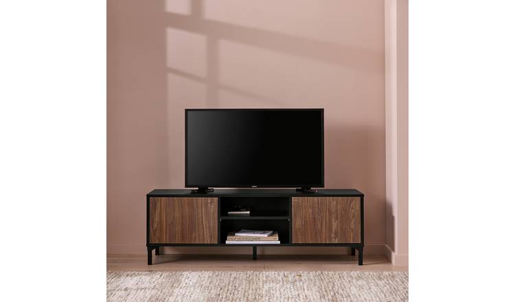 Argos Home Hamilton 2 Door TV Unit - Walnut
