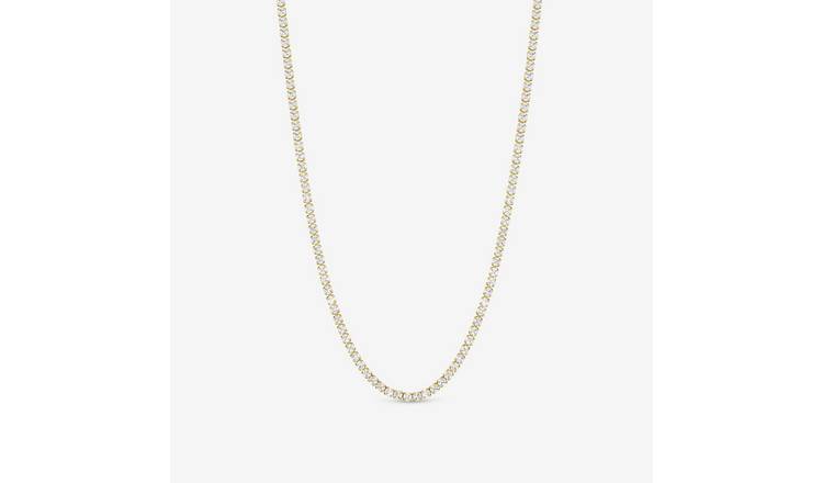 Jon Richard Silver Plated Stainless Steel Tennis Necklace