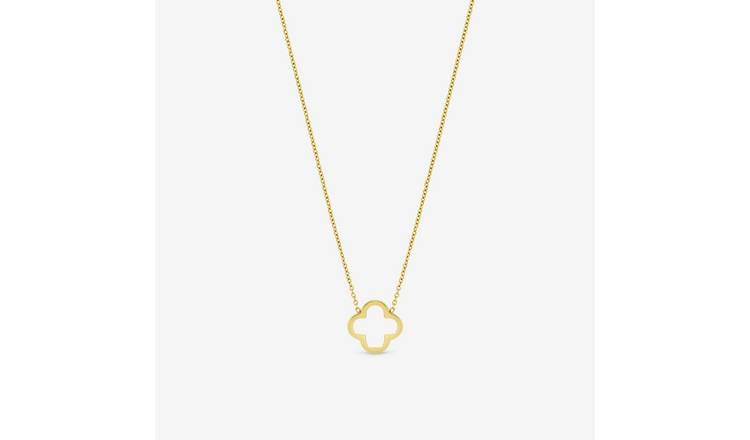 Jon Richard Waterproof Stainless Stee Plated Clover Pendant