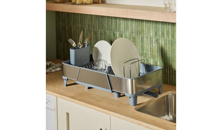 Argos Home Expandable Dish Rack - Stainless Steel