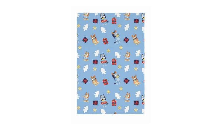Bluey Christmas Fleece Throw - Blue - 150x100cm
