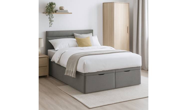 Millbrook Miller Kingsize Fabric End Lift Ottoman Bed- Grey