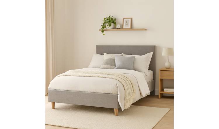 Millbrook Taylor Double Fabric Bed Frame-Natural