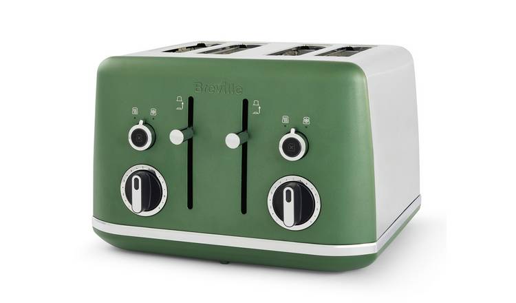 Swan Celtic Slice Retro Toaster, Green, Electronic Browning Controls ...