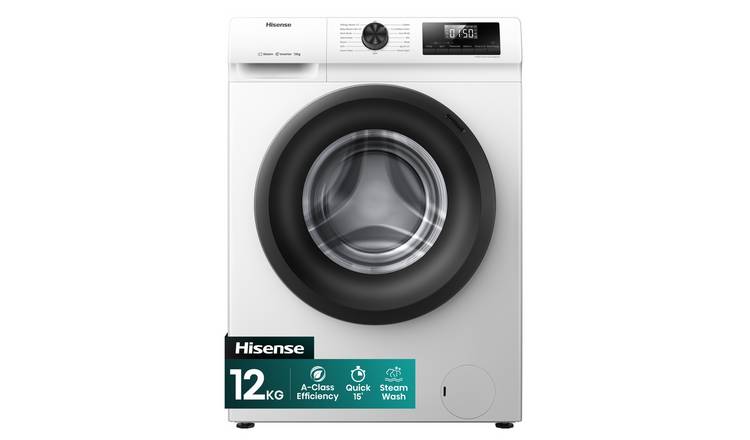 Hisense WFQE1214EVJM 12kg 1400 Spin Washing Machine - White