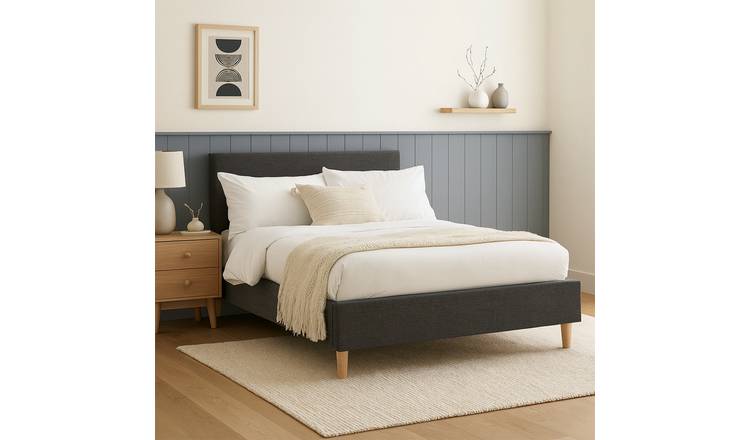 Millbrook Taylor Kingsize Fabric Bed Frame - Charcoal