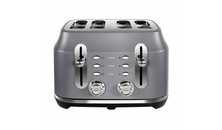 Rangemaster RMCL4S201GY Classic 4 Slice Toaster - Grey
