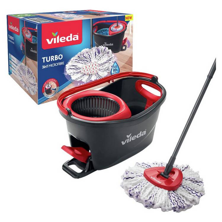 Vileda 3 in 1 Turbo Spin Mop & Bucket Set 0
