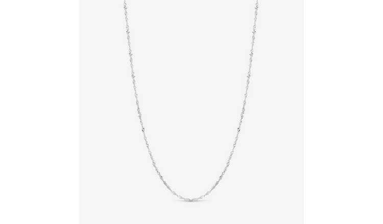 Simply Silver Twist Chain Necklace