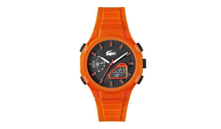 Lacoste Men's Orange Silicone Strap Watch