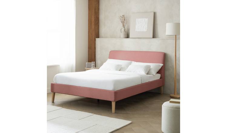 Habitat Ren Double Fabric Bed Frame - Pink
