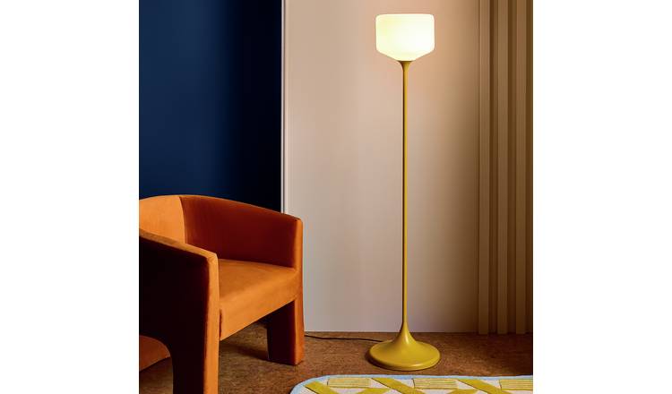 Habitat Rory Trumpet Floor Lamp - Mustard