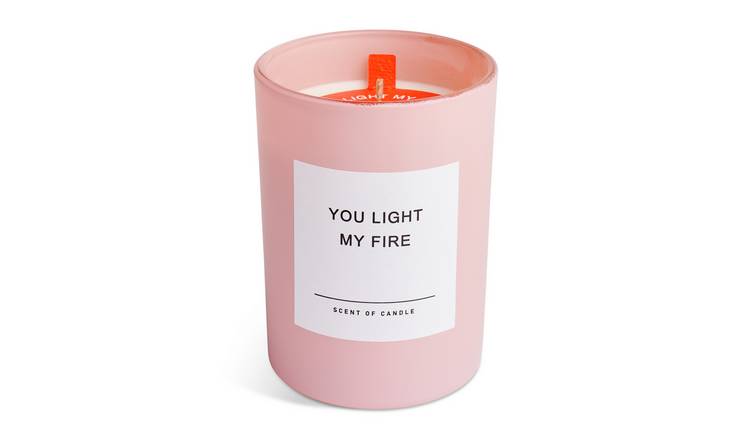 Argos Home You light My Fire Candle - Pink