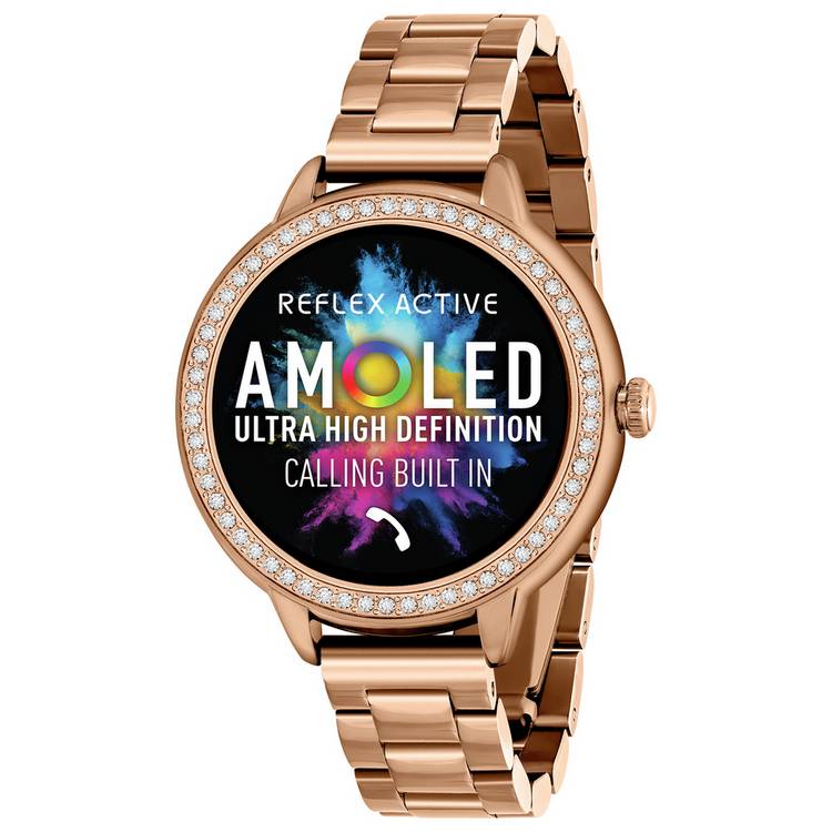 Reflex Active Series 41 Rose Gold Tone Calling Smart Watch 0