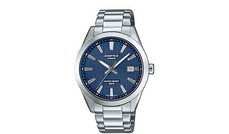 Casio Analogue Blue Dial Stainless Steel Bracelet Watch