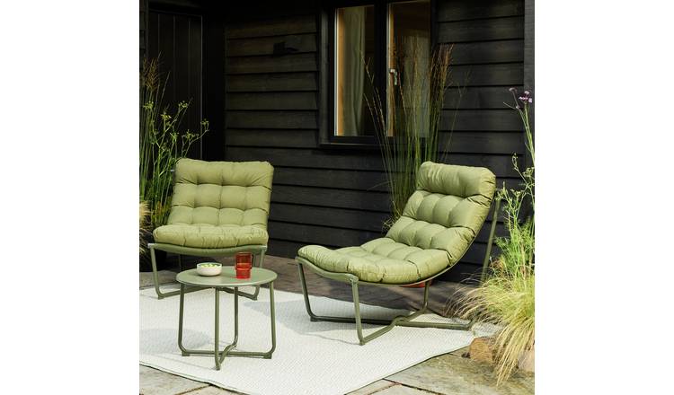 Habitat Scoop 2 Seater Metal Garden Bistro Set - Green