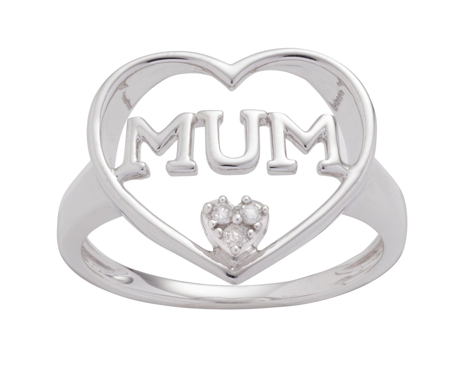 Moon & Back Sterling Silver 0.03cttw Diamond Set Mum Ring -P Review