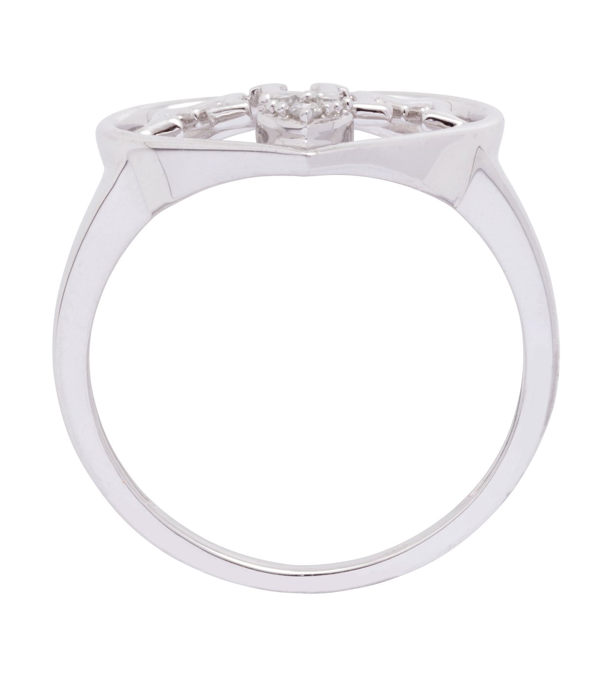 Moon & Back Sterling Silver 0.03cttw Diamond Set Mum Ring -P Review