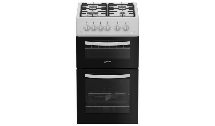 Indesit ITG5GMW 50cm Twin Cavity Gas Cooker - White