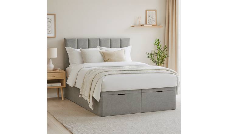 Millbrook Piper Superking Fabric End Lift Ottoman Bed - Grey