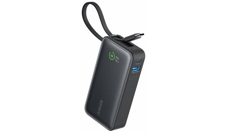 Anker 10000mAh 30W Nano Power Bank with Built-In USB-C Cable
