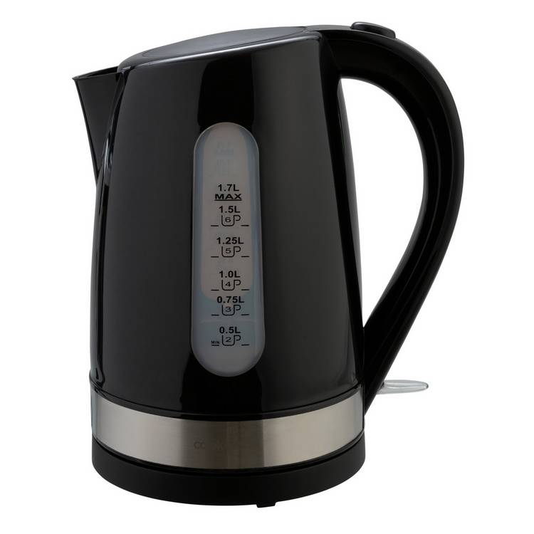 Cookworks Plastic Illuminated Kettle - Black 0