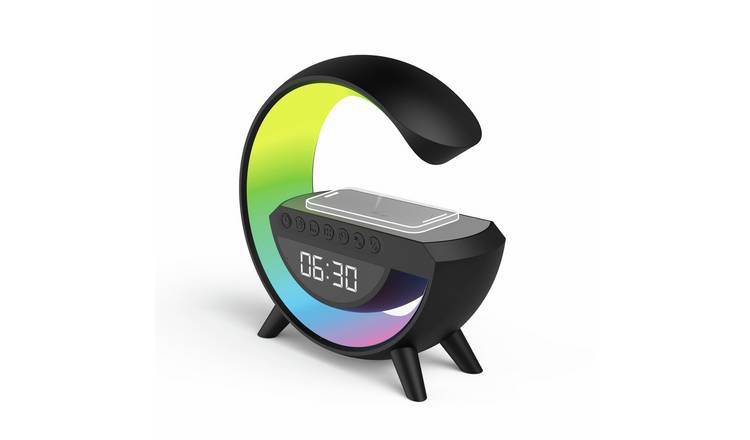 Menkind RED5 Light Up Wireless Charging Alarm Clock Speaker