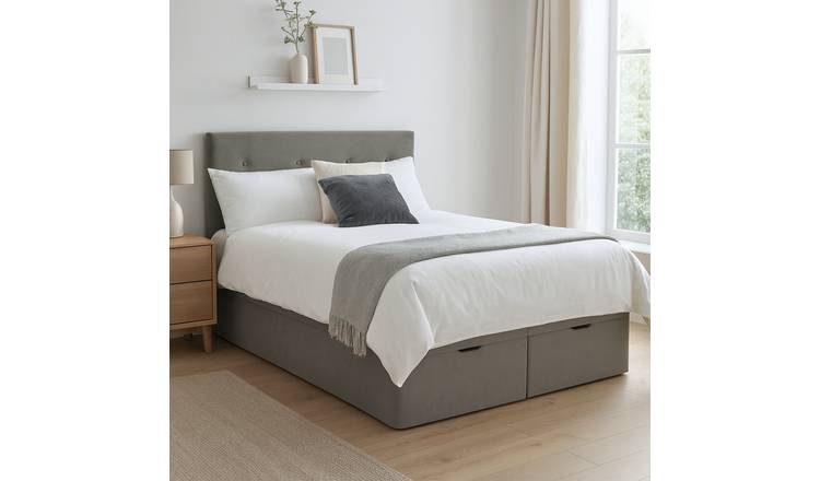 Millbrook Taylor Kingsize Fabric End Lift Ottoman Bed- Grey