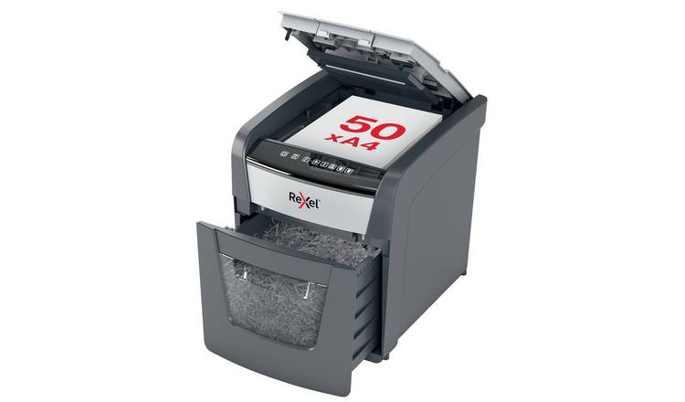 Rexel Optimum AutoFeed+ 50X 20L P4 Cross Cut Shredder
