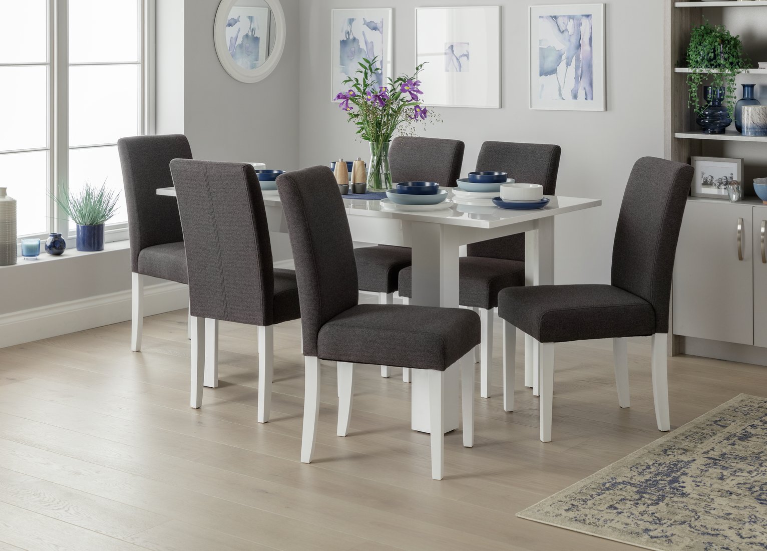 Argos Home Miami Extending Table & 6 Tweed Chairs Review