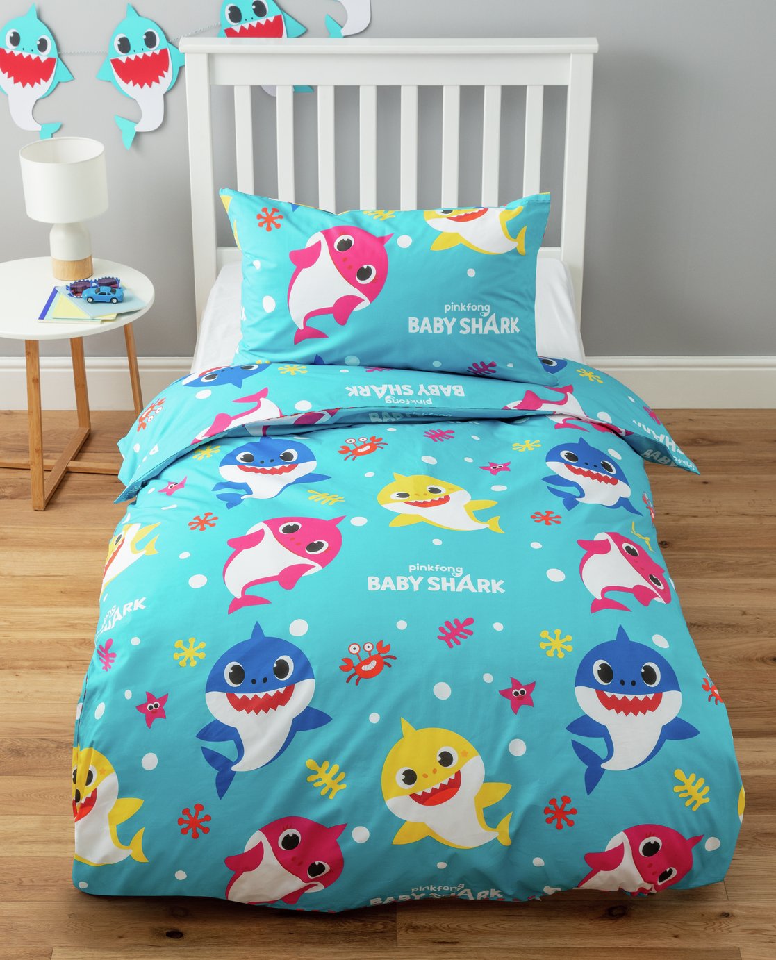 baby shark toddler bed set